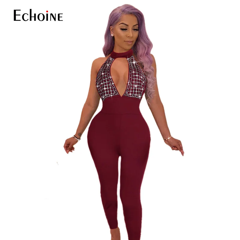 2019 Summer Woman Sleeveless Jumpsuit Slim Bodycon Sexy Playsuit Romper Hollow Out Club Outfit Backless rave festival clothing
2019 Summer Woman Sleeveless Jumpsuit Slim Bodycon Sexy Playsuit Romper Hollow Out Club Outfit Backless rave festival clothing