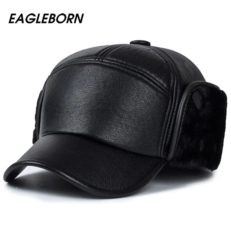 2019 Men winter hats PU leather baseball cap men protect ear fur bomber hats snapback casquette outdoor Keep warm dad hat gorras
2019 Men winter hats PU leather baseball cap men protect ear fur bomber hats snapback casquette outdoor Keep warm dad hat gorras