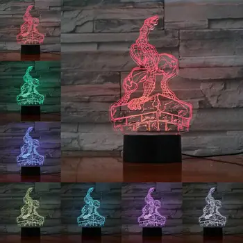 Lamp Night Light Spiderman Action Figure Hero 3D Illusion LED Bulb Multicolor Flash Fade Children's Christmas Gift Vision
Lamp Night Light Spiderman Action Figure Hero 3D Illusion LED Bulb Multicolor Flash Fade Children's Christmas Gift Vision