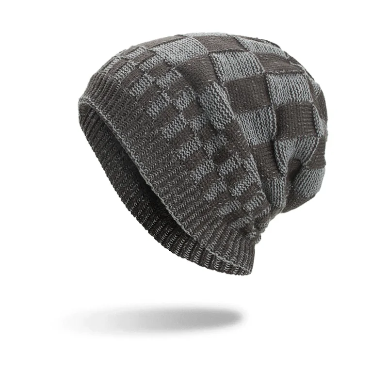 Plus cashmere Dual purpose knitted Cap Winter Unisex Knitted Stylish Hat Two color checkerboard Brief Edition Outdoor leisure ca
Plus cashmere Dual purpose knitted Cap Winter Unisex Knitted Stylish Hat Two color checkerboard Brief Edition Outdoor leisure ca