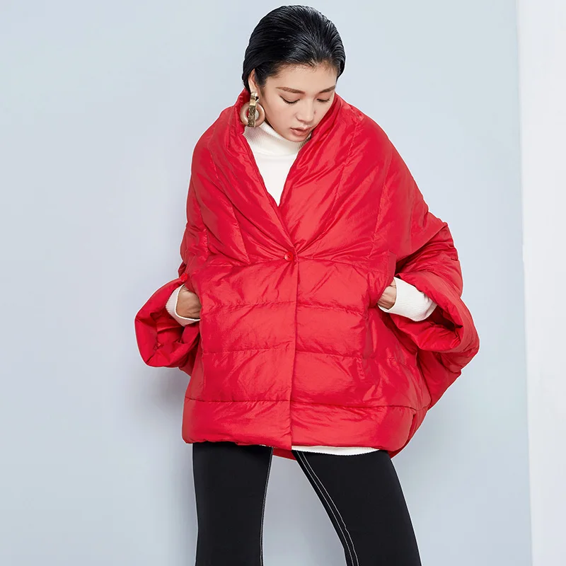 LYNETTE'S CHINOISERIE Winter Original Design Women Ultra Loose Unique Cloak Style Short 90% White Duck Down Jackets Outerwear
LYNETTE'S CHINOISERIE Winter Original Design Women Ultra Loose Unique Cloak Style Short 90% White Duck Down Jackets Outerwear