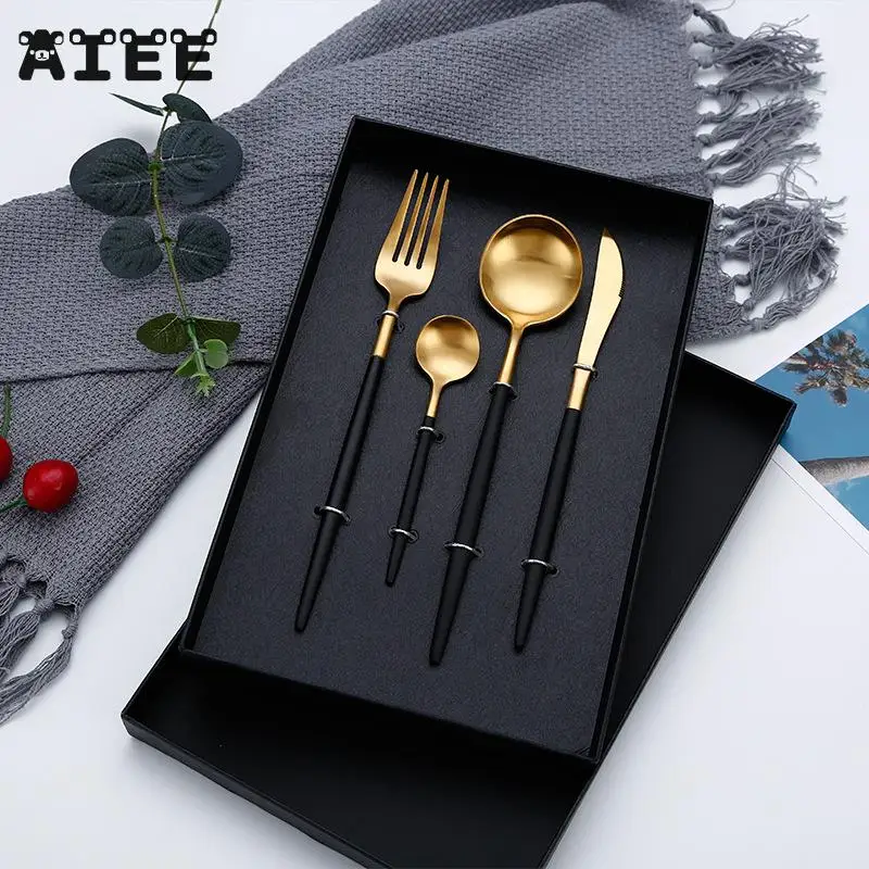 AIEE Hot Sale Dinner Set Cutlery Knives Forks Spoons Wester Kitchen Dinnerware Stainless Steel Home Party Tableware Dropshipping
AIEE Hot Sale Dinner Set Cutlery Knives Forks Spoons Wester Kitchen Dinnerware Stainless Steel Home Party Tableware Dropshipping