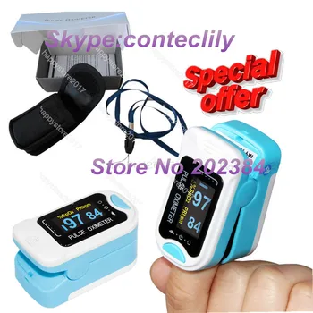 

CE FDA CMS50NA Fingertip Pulse Oximeter Spo2 Monitor Pulse Rate Oxygen Heart Rate PR China&USA warehouse