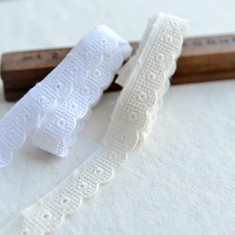 20 meters 2cm 0.78" white ivory cotton embroidered lace trim tapes ribbon for clothes dress fabric M9C34G192
20 meters 2cm 0.78" white ivory cotton embroidered lace trim tapes ribbon for clothes dress fabric M9C34G192