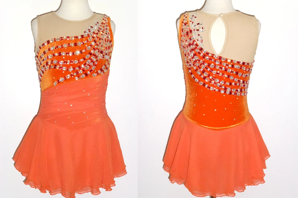 Кастомированный гимнастический купальник RG Acro/Ice Skating Dress Tap скручивающийся