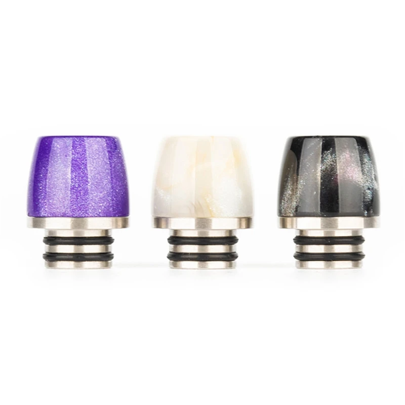 

510 Stainless Steel Epoxy Resin Mushroom Head Drip Tip For V8 Thread Tank Fashion E Cigarette Accessories