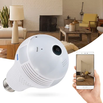 

ESCAM QP136 960P WiFi IP Bulb Camera 360 Degree Panoramic H.264 Infrared Indoor Remote Control Motion Detection