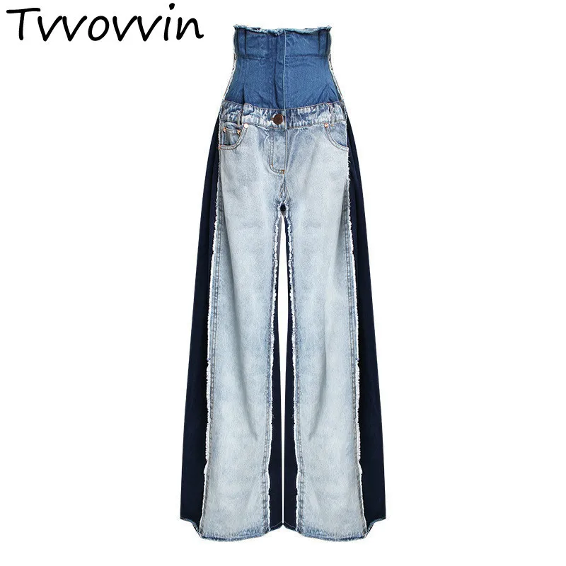 2019 New Spring Summer High Waist Loose Hit Color Denim Pocket Blue Long Wide Leg Jeans Women Trousers Fashion Tide AS244
2019 New Spring Summer High Waist Loose Hit Color Denim Pocket Blue Long Wide Leg Jeans Women Trousers Fashion Tide AS244