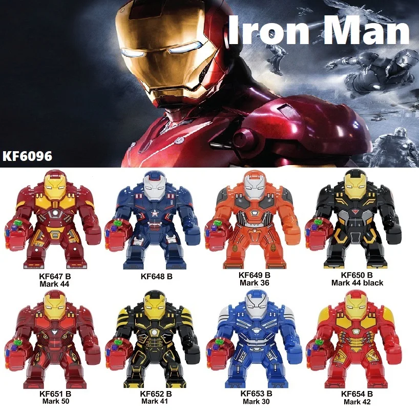 Single Sale Big Size Models Iron Man With Chromed Infinity Gauntlet With Power Stones Building Blocks Toys For Children KF6096
Single Sale Big Size Models Iron Man With Chromed Infinity Gauntlet With Power Stones Building Blocks Toys For Children KF6096