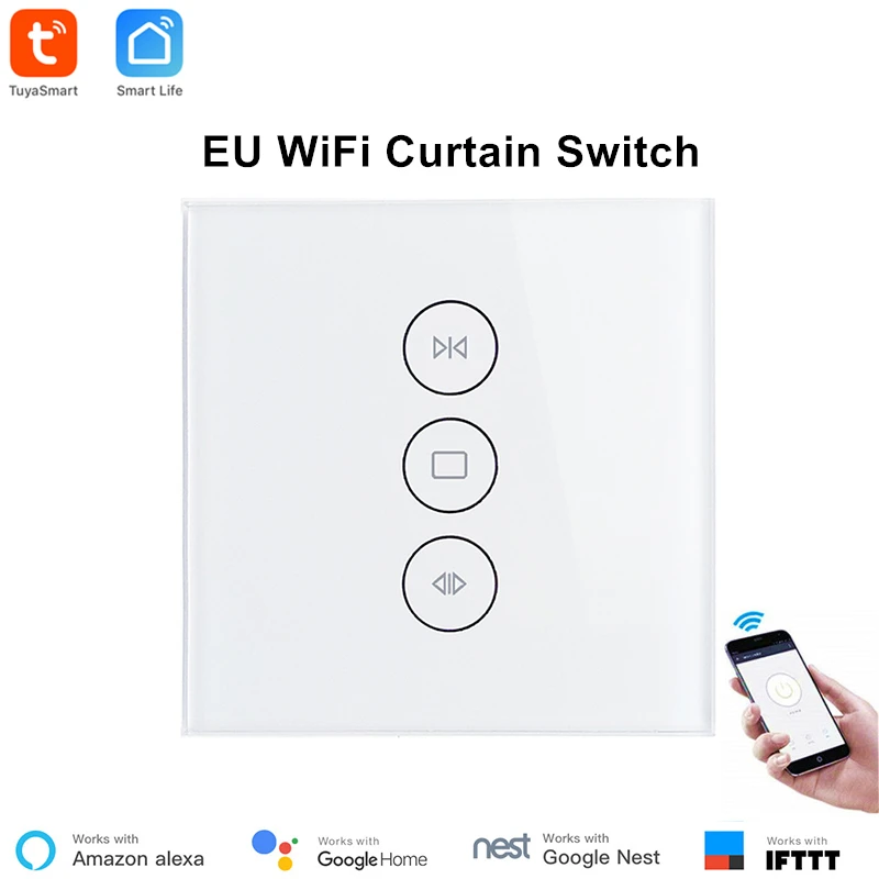Tuya Smart Life WiFi Curtain Switch for Electric Motorized Curtain Blind Roller Shutter/Google Home/Alexa Echo Voice Control
Tuya Smart Life WiFi Curtain Switch for Electric Motorized Curtain Blind Roller Shutter/Google Home/Alexa Echo Voice Control