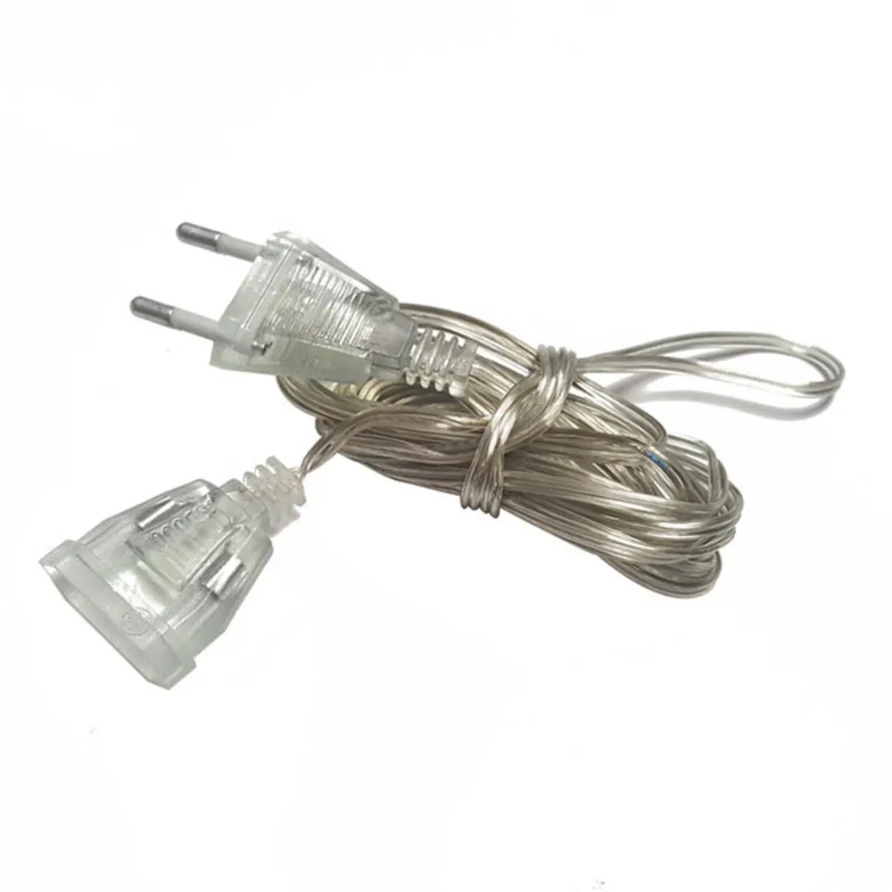 5M EU Plug Transparent Extended Wire Cable Cord For christmas string Fairy lights wedding party holiday decor indoor outdoor
5M EU Plug Transparent Extended Wire Cable Cord For christmas string Fairy lights wedding party holiday decor indoor outdoor