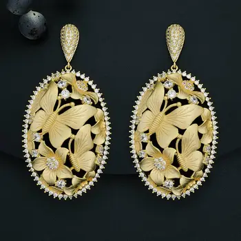 ModemAngel Delicate Butterfly Flower Fashion Earring Copper Engagement Bridal Wedding Dress Fashion Earring For Women
ModemAngel Delicate Butterfly Flower Fashion Earring Copper Engagement Bridal Wedding Dress Fashion Earring For Women