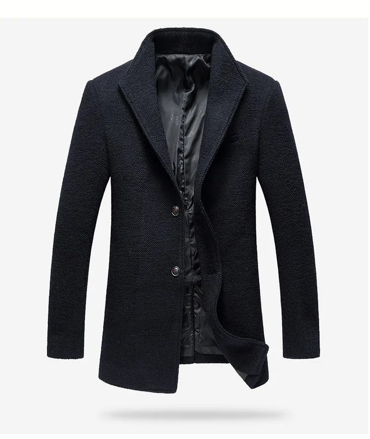 Aolamegs Men Winter Jackets Woolen Coats Fashion Slim Fit Men's Windproof Overcoat Warm Outerwear Business Casual Jacket Parka (6)