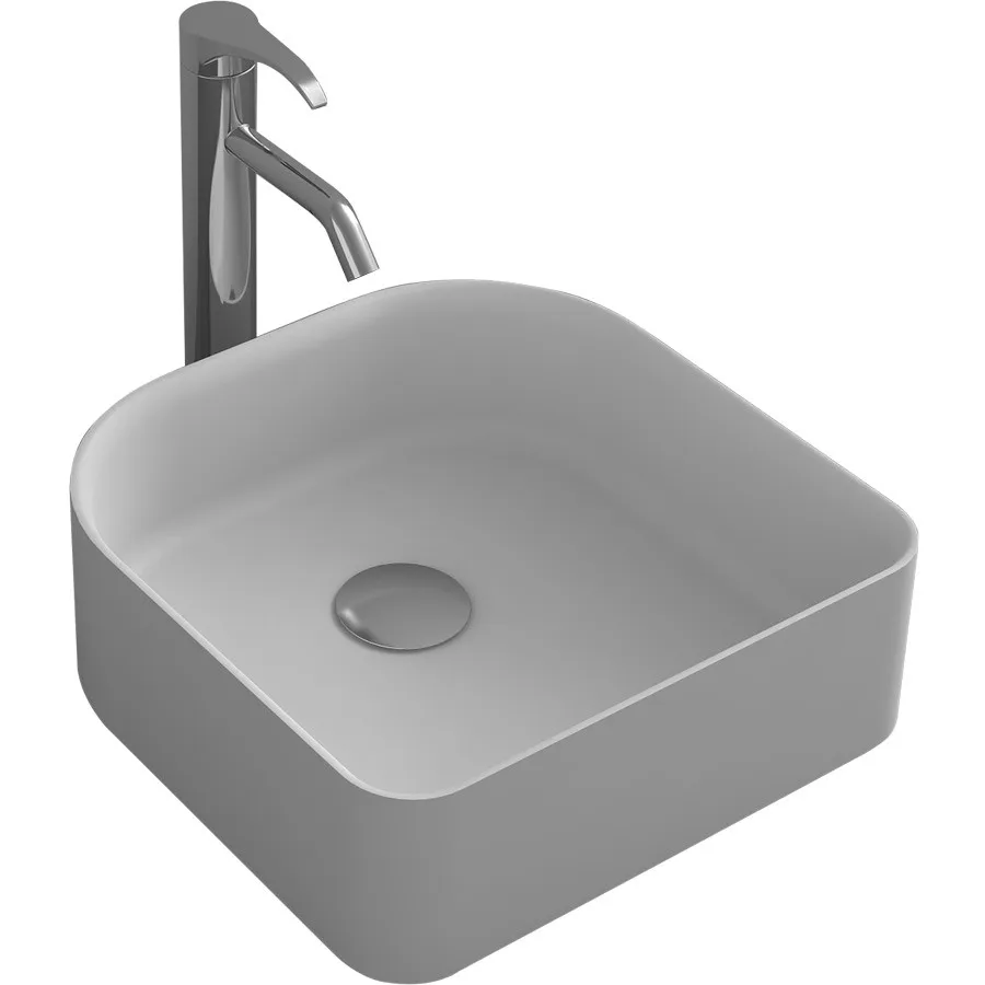 Rectangular Above Counter Vessel Sink Matte White Solid Surface Stone Wash Basin RS38175-480
Rectangular Above Counter Vessel Sink Matte White Solid Surface Stone Wash Basin RS38175-480