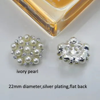 (M0494) 22mm diameter elegant rhinestone metal embellishment ,flat back, ivory Imitation pearl or pure white Imitation pearl,
(M0494) 22mm diameter elegant rhinestone metal embellishment ,flat back, ivory Imitation pearl or pure white Imitation pearl,