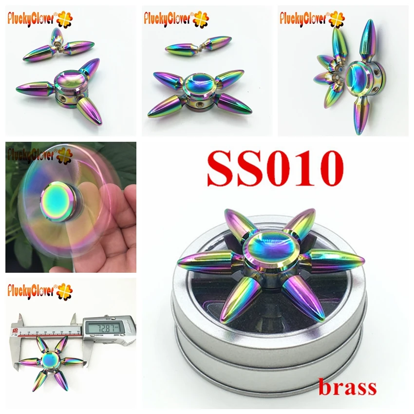 Rainbow 6-Arm Hexagone Bangers doigt Spinner main Spin Bearing Focus STRESS Toy 