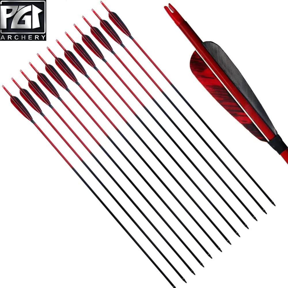 PG1ARCHERY Archery Carbon Targeting Arrows Hunting Arrow with 4 Inch Turkey Feathers Fletching Replacement Point For Recurve
PG1ARCHERY Archery Carbon Targeting Arrows Hunting Arrow with 4 Inch Turkey Feathers Fletching Replacement Point For Recurve