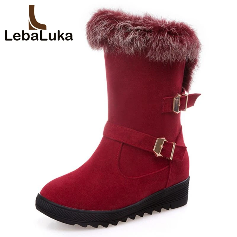 LebbLuka Size 34-43 Women Mid Calf Thick Fur Boots Women Metal Buckle Flats Boots Warm Shoes For Winter Snow Bota Woman Footwear
LebbLuka Size 34-43 Women Mid Calf Thick Fur Boots Women Metal Buckle Flats Boots Warm Shoes For Winter Snow Bota Woman Footwear