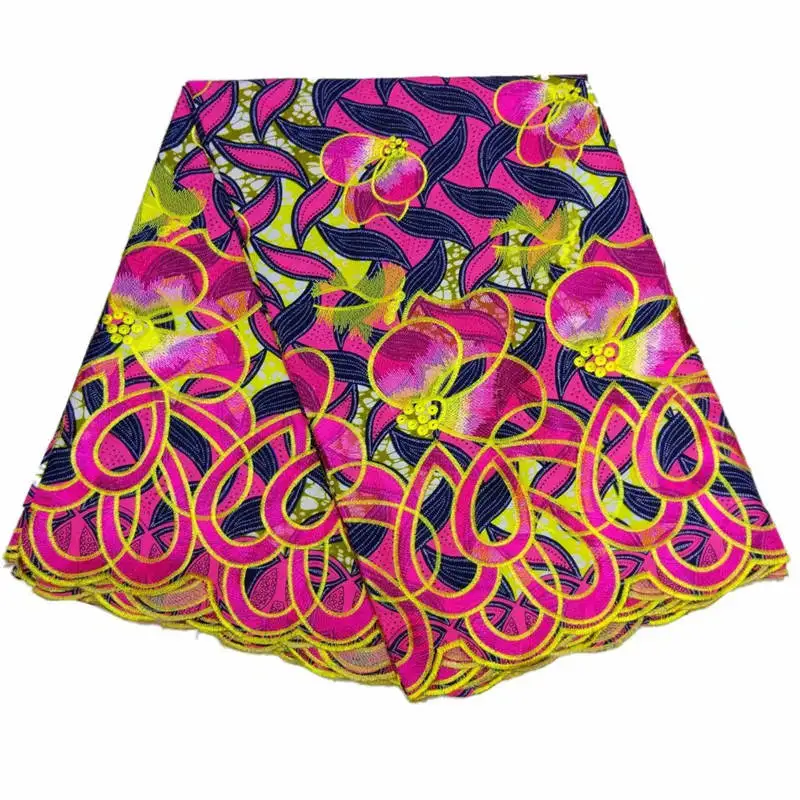 SMT!Newest style African Wax Lace Fabric Cotton Ankara Wax Embroidery Fabric with Guipure Lace High Quality 6 Yards/pcs ! P42503
SMT!Newest style African Wax Lace Fabric Cotton Ankara Wax Embroidery Fabric with Guipure Lace High Quality 6 Yards/pcs ! P42503