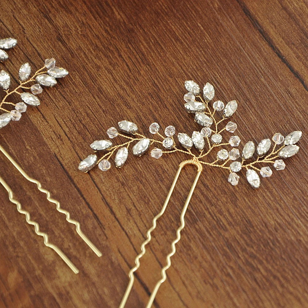 Gold Color Crystal Hair Pins Wedding Hair Jewelry Accessories Handmde Head Decoration Hair Ornament Women Rhinestone Tiara
Gold Color Crystal Hair Pins Wedding Hair Jewelry Accessories Handmde Head Decoration Hair Ornament Women Rhinestone Tiara