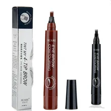 Makijaż Microblading tatuaż brwi ołówki wodoodporny porada widelec tatuaż na brwi Pen 4 głowy grzywny szkic Enhancer koreański kosmetyki(China)
