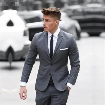 Grey Custome Homme Tuxedos Men Suits 2 Pieces(Jacket+Pant+Tie) Fashion Custom Suits Formal Trajes De Hombre Tuxedos Blazer
Grey Custome Homme Tuxedos Men Suits 2 Pieces(Jacket+Pant+Tie) Fashion Custom Suits Formal Trajes De Hombre Tuxedos Blazer