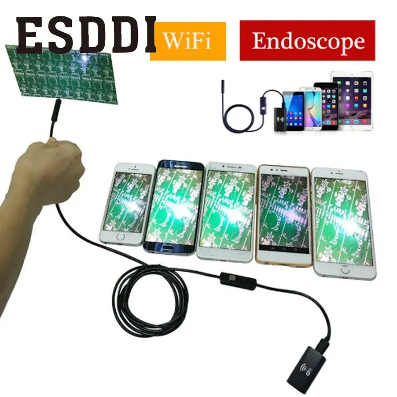 Esddi New 1/1.5/2/3.5/5m 8mm 8LED 2.0MP 2.4GHz Endoscope Inspection Camera Waterproof For Mobile Phone Snake Inspection Tube
Esddi New 1/1.5/2/3.5/5m 8mm 8LED 2.0MP 2.4GHz Endoscope Inspection Camera Waterproof For Mobile Phone Snake Inspection Tube