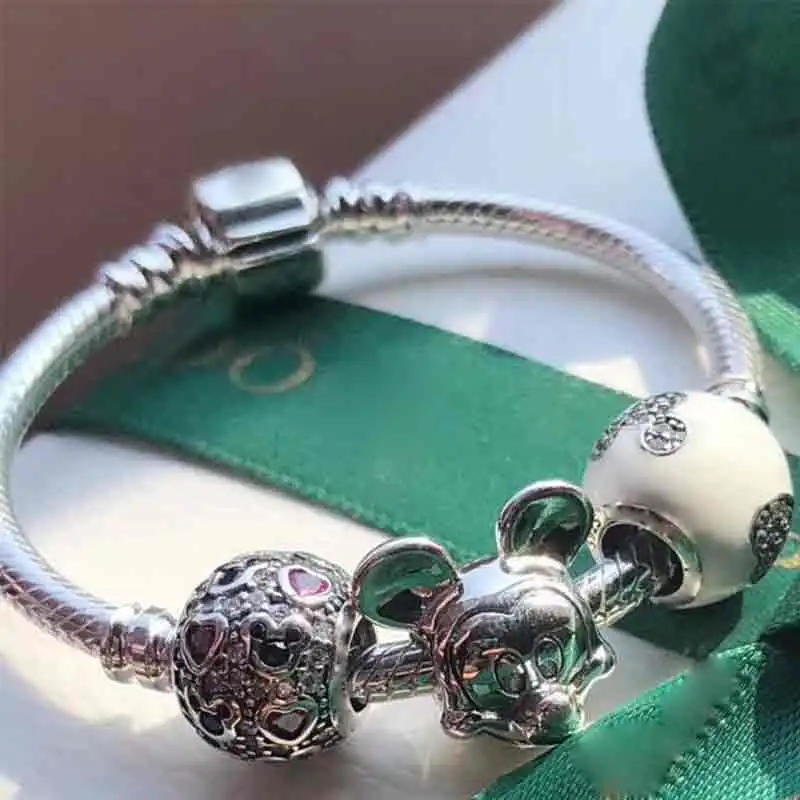 ROBOL New Arrival 100% 925 Sterling Silver Simple Bracelet For Women With Heart Chain Charms Beads Fashion Jewelry Original
ROBOL New Arrival 100% 925 Sterling Silver Simple Bracelet For Women With Heart Chain Charms Beads Fashion Jewelry Original