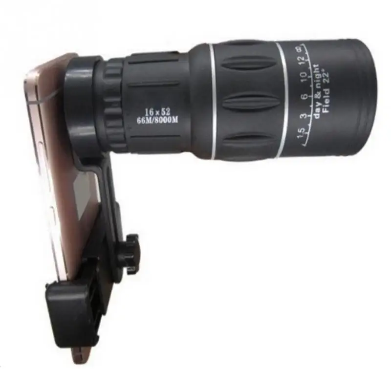 16x52 Telescope Monocular Hiking Concert Phone Camera Lens 8X 12X Zoom Lens with Clip Universal For Samsung iPhone Smartphones
16x52 Telescope Monocular Hiking Concert Phone Camera Lens 8X 12X Zoom Lens with Clip Universal For Samsung iPhone Smartphones