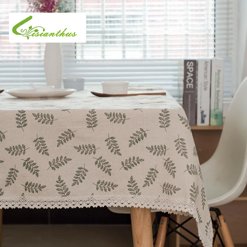 Table Cloth Rectangular Pastoral Style Green Leaf Printed Tablecloth Home Protection Decor Elegant Table Cover with Lace Edge
Table Cloth Rectangular Pastoral Style Green Leaf Printed Tablecloth Home Protection Decor Elegant Table Cover with Lace Edge