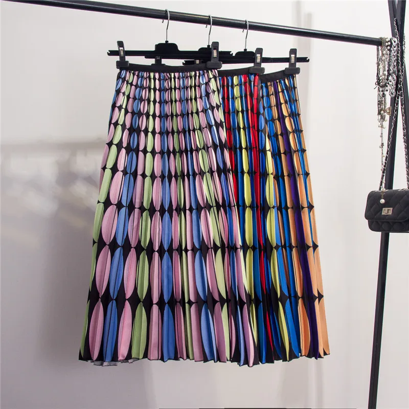 Women Fashion Color Matching Dot Print Skirts Chic Girls Summer Pleated Midi Skirt European High Street Style Skirt For Women
Women Fashion Color Matching Dot Print Skirts Chic Girls Summer Pleated Midi Skirt European High Street Style Skirt For Women