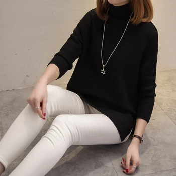 2019 New autumn and winter women turtleneck sweaters and pullovers thicken loose batwwing sleeved long knitted pullovers 0.5
2019 New autumn and winter women turtleneck sweaters and pullovers thicken loose batwwing sleeved long knitted pullovers 0.5