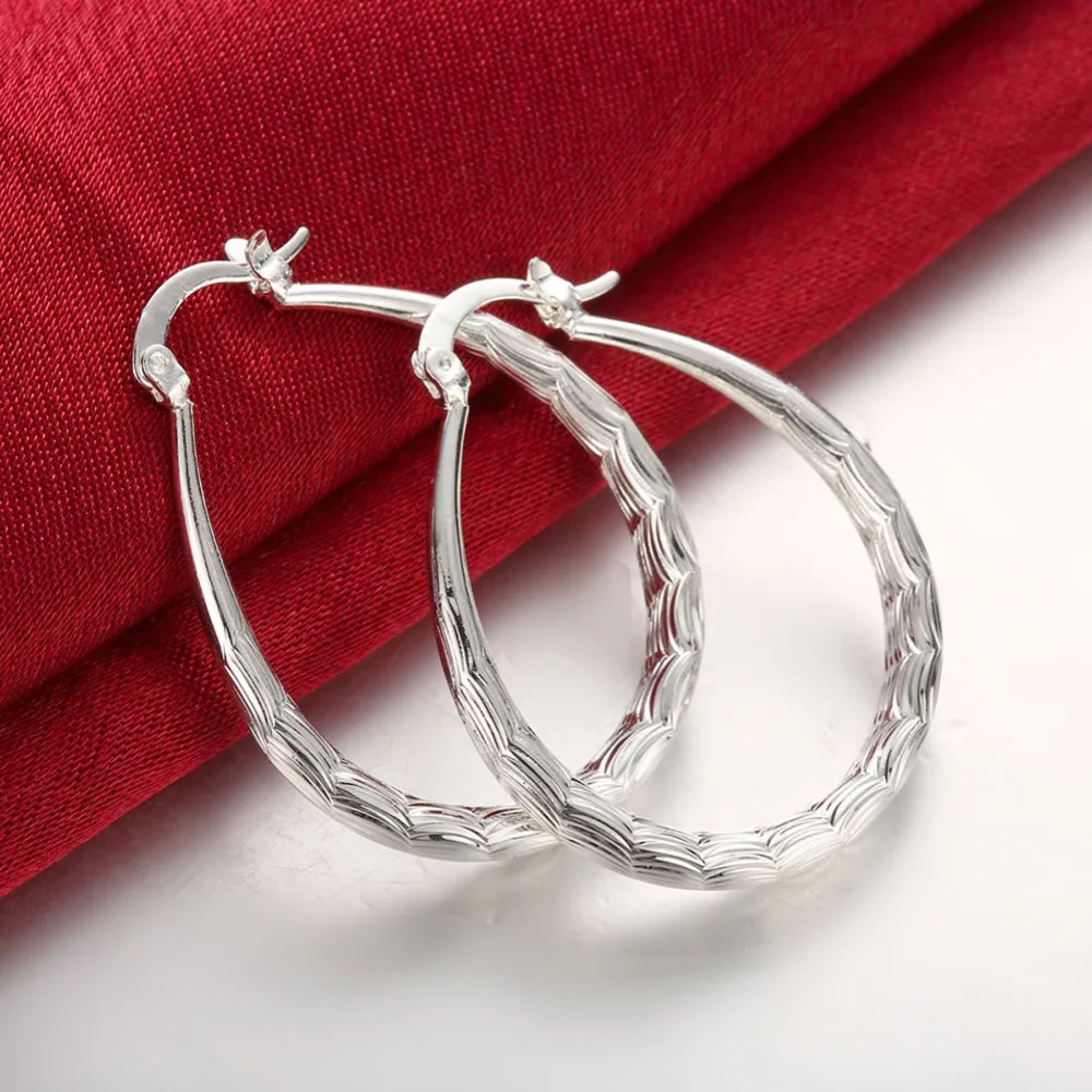 925-Sterling-Silver-women-s-Big-Hoop-earrings-fashion-charm-oval-fish-pattern-earrings-gift-box