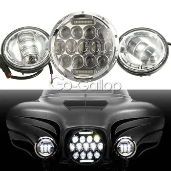 Chrome Motorcycle 7" LED Projector Round Headlight Passing Lights For Harley Street Electra Glide Road King FLHX FLHR Touring
Chrome Motorcycle 7" LED Projector Round Headlight Passing Lights For Harley Street Electra Glide Road King FLHX FLHR Touring