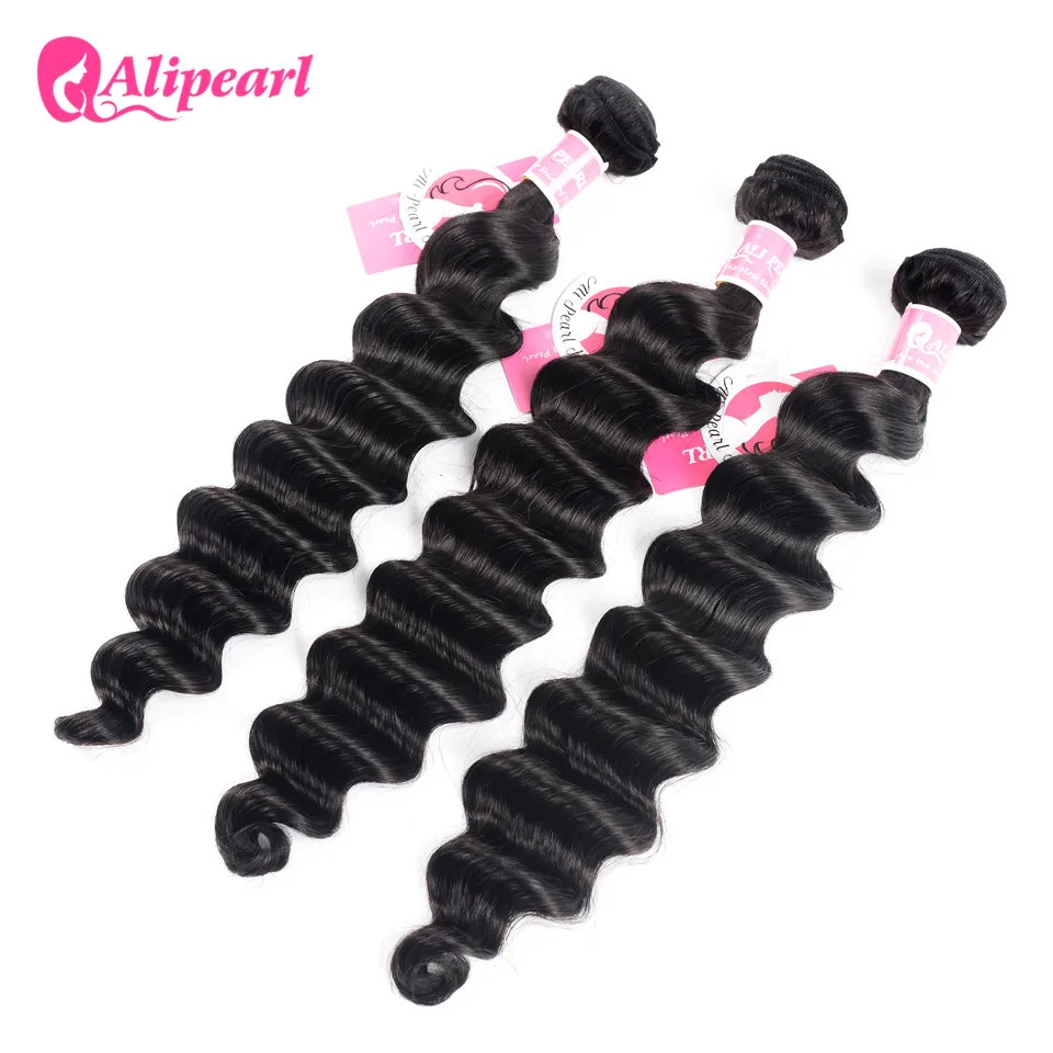 AliPearl Hair Brazilian Loose Deep Wave Bundles 3 PCS 8-30 inch Human Hair Bundles Remy Hair Extensions Natural Black
AliPearl Hair Brazilian Loose Deep Wave Bundles 3 PCS 8-30 inch Human Hair Bundles Remy Hair Extensions Natural Black
