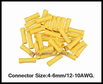 100pcs/Lot BV5.5 Yellow 4-6mm2 Full Insulating Wire Connector Butt Connectors Crimp Electrical Wire Splice Terminal Brand New
100pcs/Lot BV5.5 Yellow 4-6mm2 Full Insulating Wire Connector Butt Connectors Crimp Electrical Wire Splice Terminal Brand New
