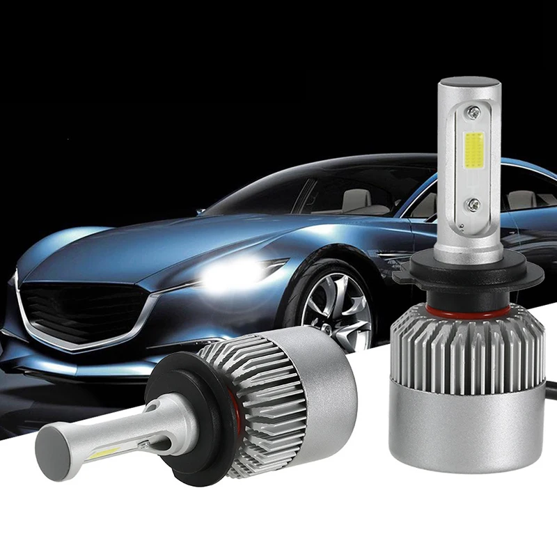 2pcs Super Bright H7 LED Headlights H11 H1 H3 HB3 HB4 COB Chip S2 72W 8000LM H4 LED High Low Beam All In One Automobiles Lamp
2pcs Super Bright H7 LED Headlights H11 H1 H3 HB3 HB4 COB Chip S2 72W 8000LM H4 LED High Low Beam All In One Automobiles Lamp