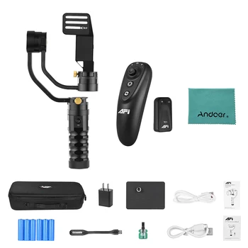 

AFI VS-3SD 3-Axis Handheld Gyro Gimbal Stabilizer+Wireless Remote Control+Cleaning Cloth for Canon Sony GH4 DSLR Mirrorless