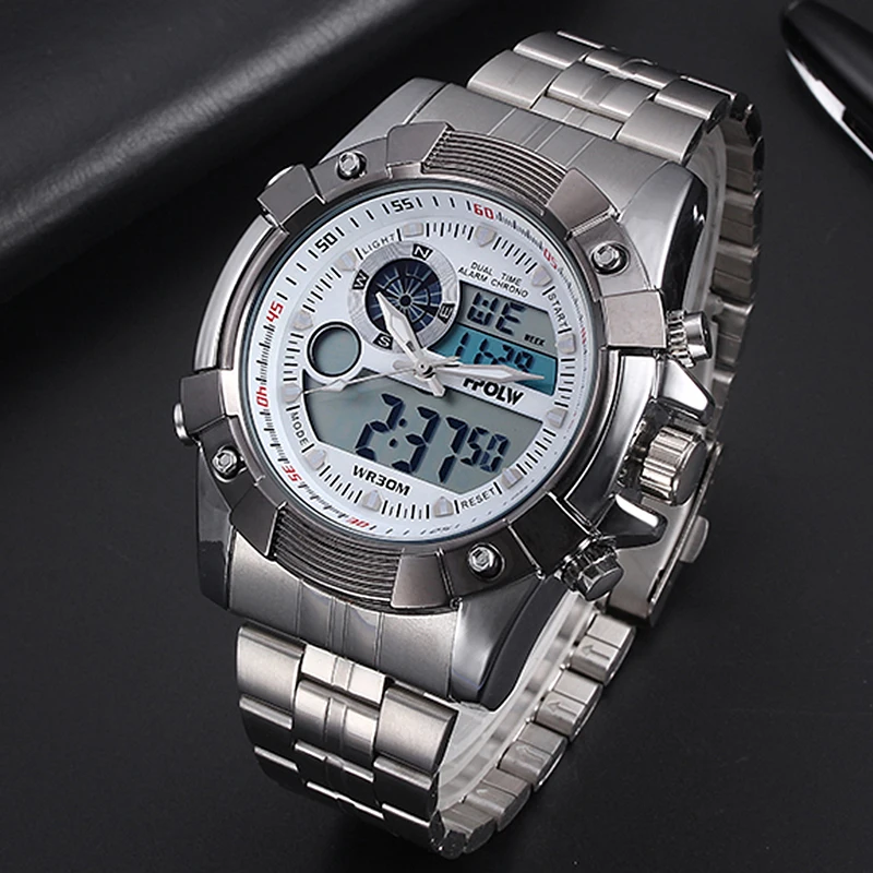 Men Army Military Sport Watch HPOLW Luxury Brand Waterproof Watches Full Steel Quartz Analog Male Clock Relogios Masculinos | Наручные