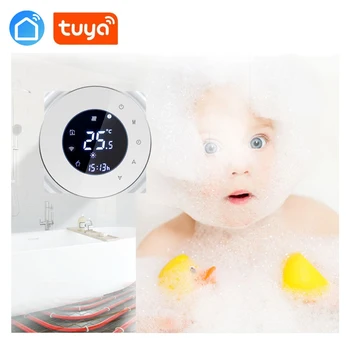 Tuya app WiFi thermostat water heating round intelligent temperature controller negative LCD touch screen temperature regulator
Tuya app WiFi thermostat water heating round intelligent temperature controller negative LCD touch screen temperature regulator