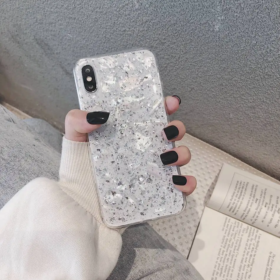 For iPhone 7 Plus XR X XS Max Case Translucent Flashing Silver Foil Phone Case For iPhone 8 Plus 6 6s Soft Silicone TPU Cover
For iPhone 7 Plus XR X XS Max Case Translucent Flashing Silver Foil Phone Case For iPhone 8 Plus 6 6s Soft Silicone TPU Cover