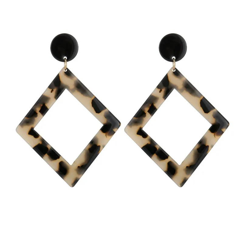 New Fashion Tortoise Color Leopard Print Acrylic Acetic Acid Punk Sheet Geometric Circle Square Long Drop Earrings for Women
New Fashion Tortoise Color Leopard Print Acrylic Acetic Acid Punk Sheet Geometric Circle Square Long Drop Earrings for Women
