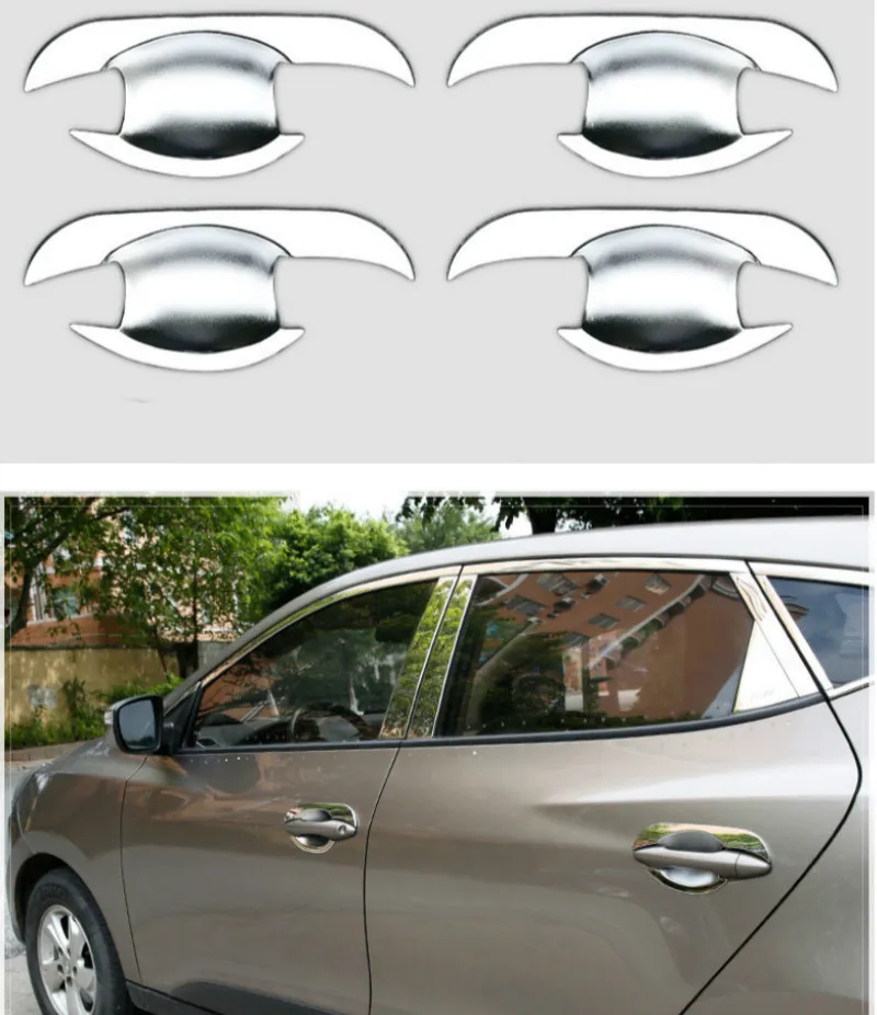 FUNDUOO для Hyundai IX35 Tucson 2009-2014 ABS Хромированная дверная ручка Чаша Крышка отделка наклейка стайлинга автомобилей
FUNDUOO для Hyundai IX35 Tucson 2009-2014 ABS Хромированная дверная ручка Чаша Крышка отделка наклейка стайлинга автомобилей