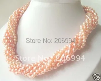 Wholesales fashion Jewelry 6 row pink freshwater pearl necklace Free gift free shipping
Wholesales fashion Jewelry 6 row pink freshwater pearl necklace Free gift free shipping