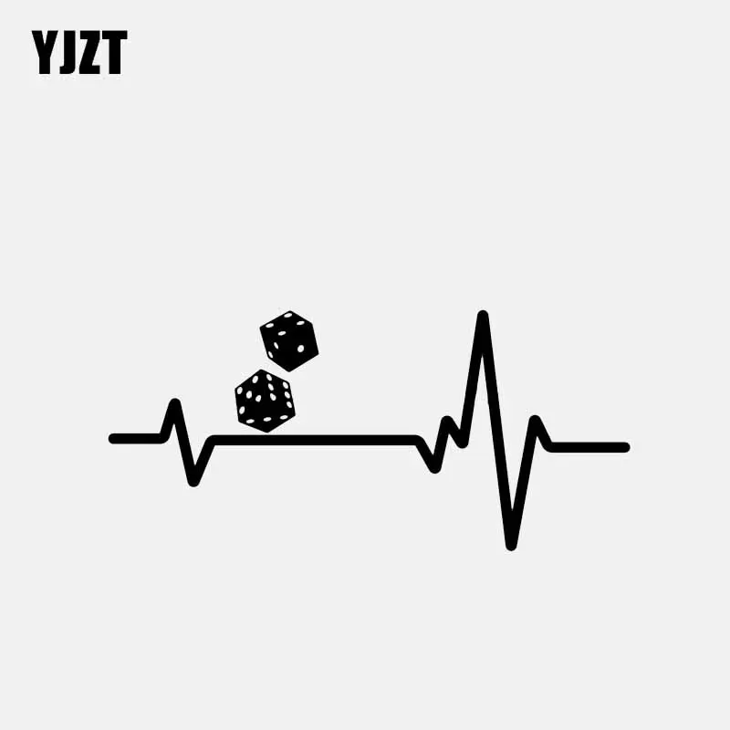YJZT 15.7*7.3CM HEART BEAT Dice Craps Decor Car Sticker Personalized Vinyl Black/Silver C12-1334
YJZT 15.7*7.3CM HEART BEAT Dice Craps Decor Car Sticker Personalized Vinyl Black/Silver C12-1334
