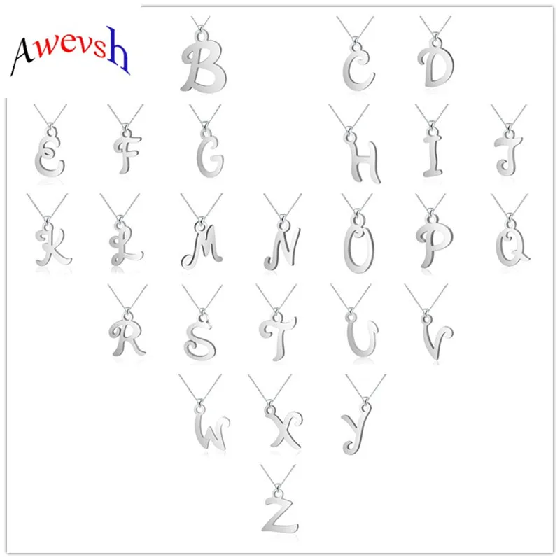 Awevsh 2019 new 26 old English custom initial capital AZ letter pendant necklace men Vintage Font custom necklace woman jewelry
Awevsh 2019 new 26 old English custom initial capital AZ letter pendant necklace men Vintage Font custom necklace woman jewelry