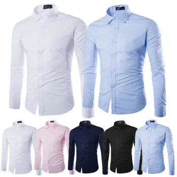 2019 New Men Long Sleeve Button Down Long Sleeve Shirt Tops Slim Fit Casual Dress Smart Shirts Fashion
2019 New Men Long Sleeve Button Down Long Sleeve Shirt Tops Slim Fit Casual Dress Smart Shirts Fashion