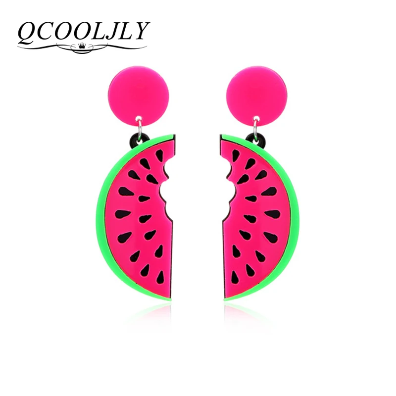 QCOOLJLY Punk Summer Fashion Style Candy Big Acrylic Watermelon Shape Fruit Female Stud Earrings For Women Earring Long Jewelry
QCOOLJLY Punk Summer Fashion Style Candy Big Acrylic Watermelon Shape Fruit Female Stud Earrings For Women Earring Long Jewelry