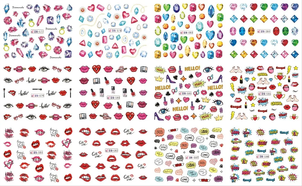 UPRETTEGO 12 PACKS / LOT NAIL ART BEAUTY WATER DECAL SLIDER NAIL STICKER JEWLRY DIAMOND LIPS STICK GEM KISS BN577-588
UPRETTEGO 12 PACKS / LOT NAIL ART BEAUTY WATER DECAL SLIDER NAIL STICKER JEWLRY DIAMOND LIPS STICK GEM KISS BN577-588