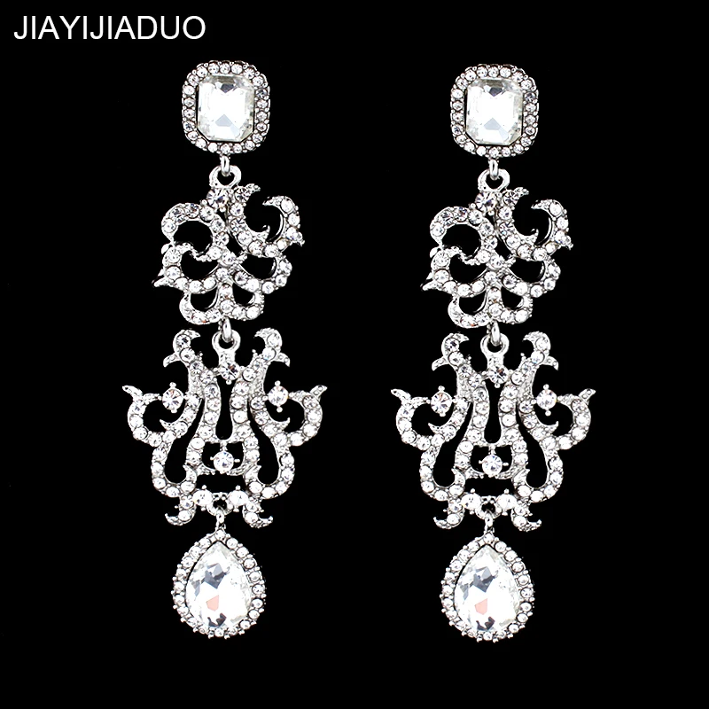 Jiayi Jiadu Elegant Chandelier Long Earrings for Women Silver Color Crystal Wedding Earrings for Brides Bridesmaid Dropshipping
Jiayi Jiadu Elegant Chandelier Long Earrings for Women Silver Color Crystal Wedding Earrings for Brides Bridesmaid Dropshipping